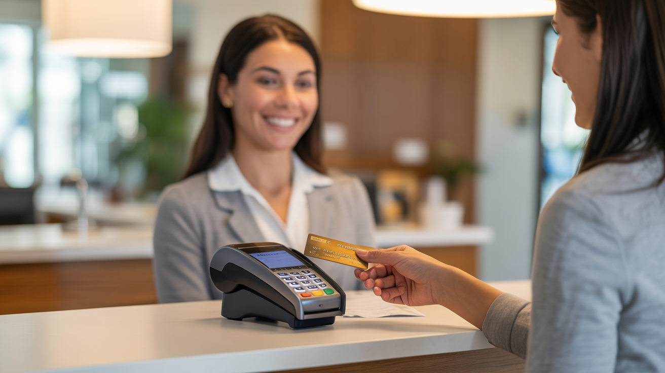Chiropractic clinic checkout area